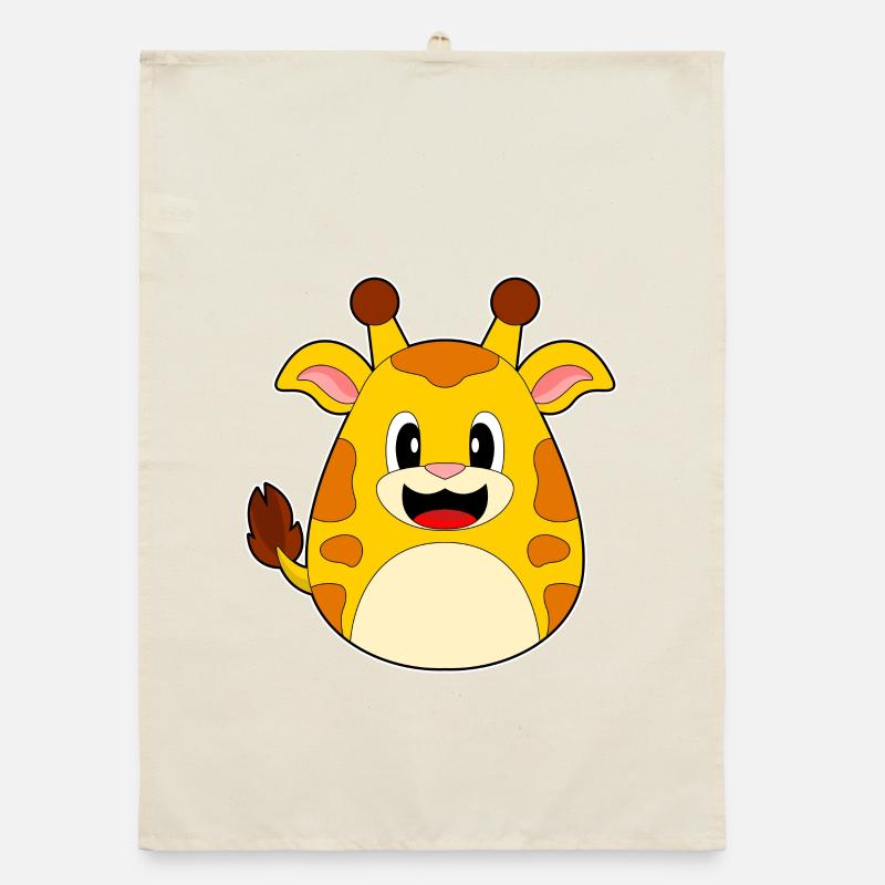Giraffe Easter Easter Egg Organic dish towel