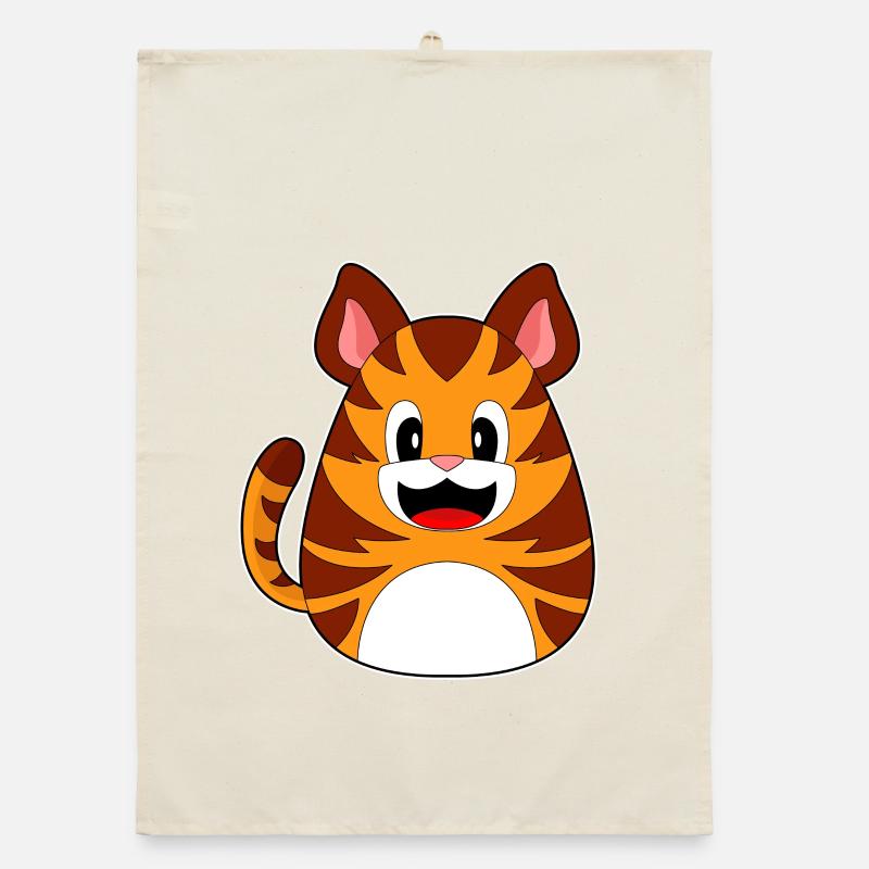 Tiger Easter Easter Egg Organic dish towel