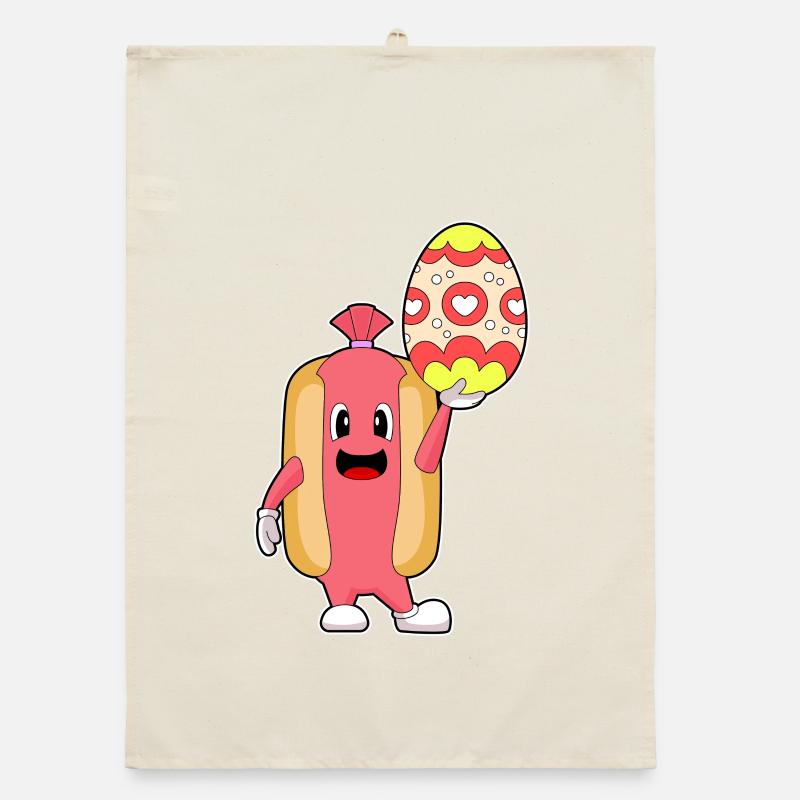 Hotdog Easter Easter Egg Organic dish towel