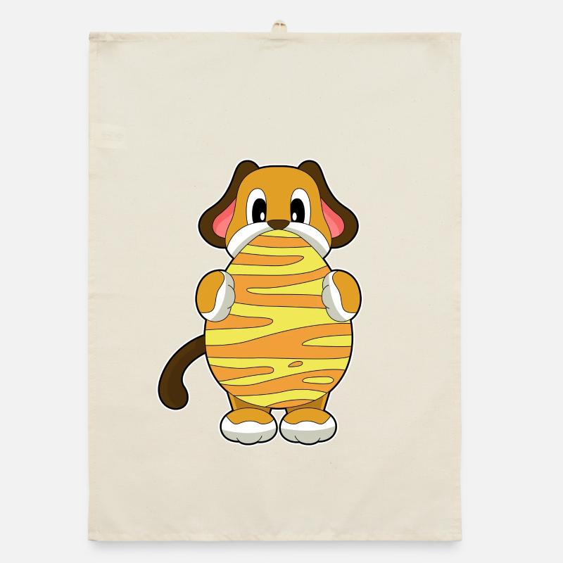 Dog Easter Easter Egg Organic dish towel