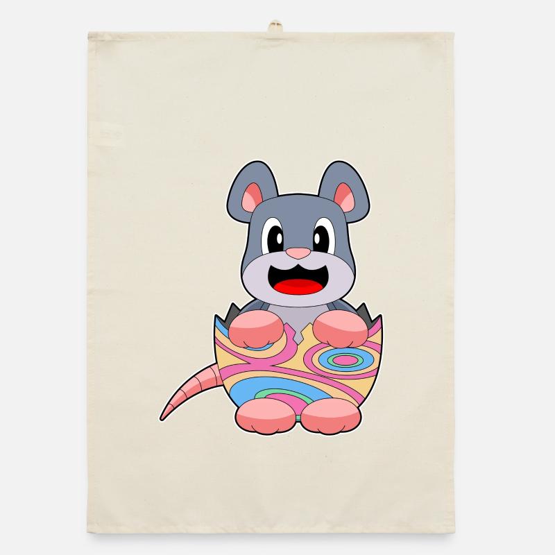 Mouse Easter Easter Egg Organic dish towel