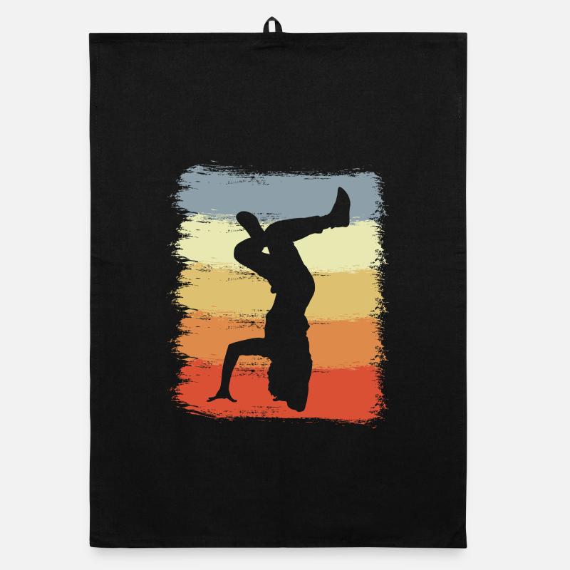 Dessin vintage Breakdancer Torchon bio