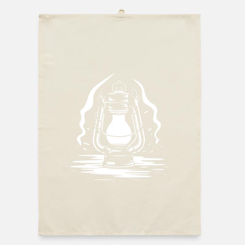 Lantern Sketch Organic dish towel