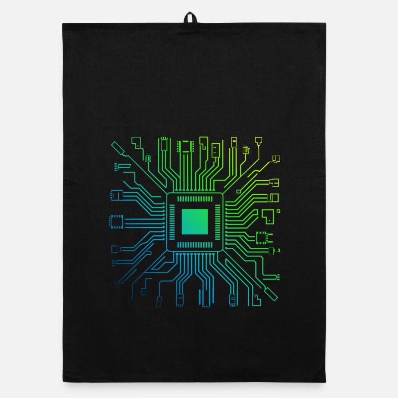 Coloré Ordinateur Circuit Imprimé Board Tech Électronique Torchon bio