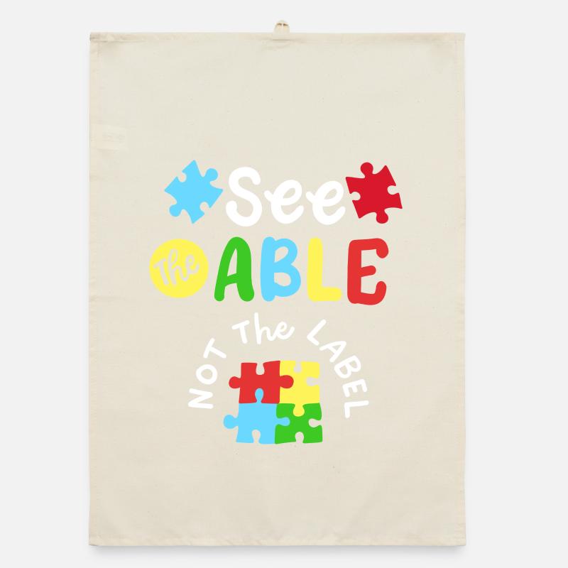 Autismus Bewusstsein SPED Lehrer Organic Geschirrtuch