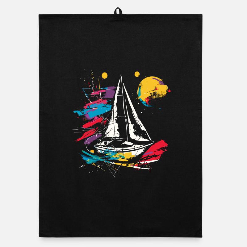 Graphic Sailing Organic dish towel