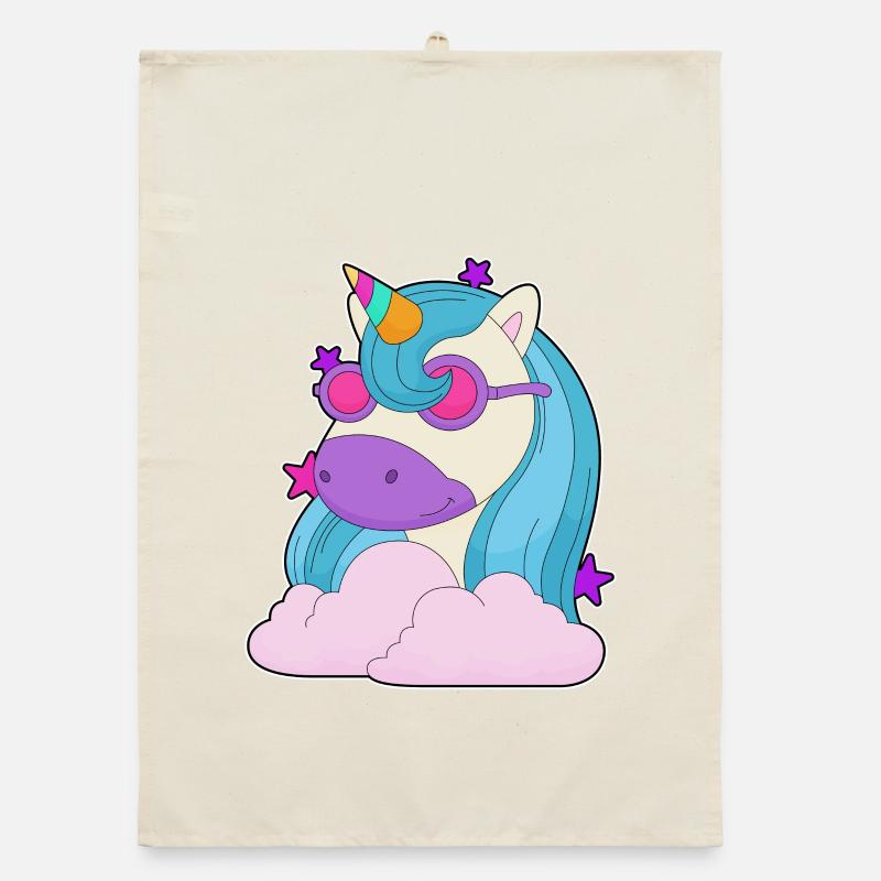 Einhorn Wolken Organic Geschirrtuch