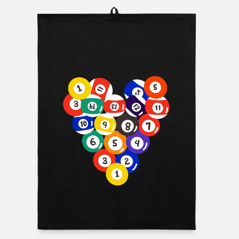 Pool Billardkugeln Organic Geschirrtuch