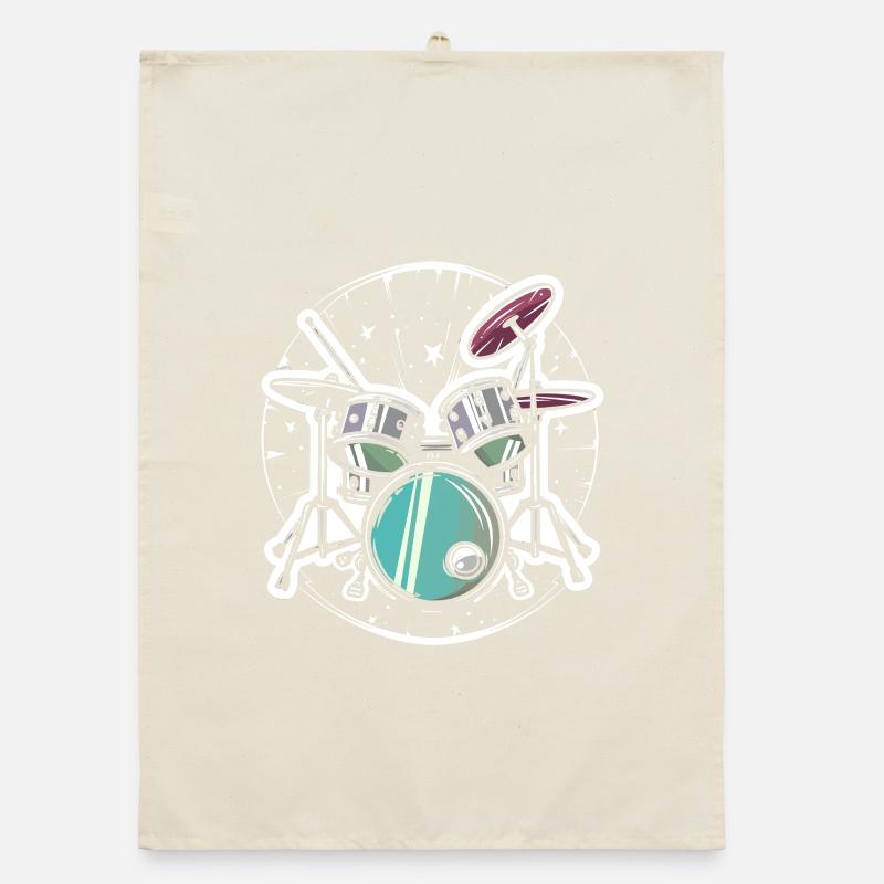 Drums Graphics Organic dish towel