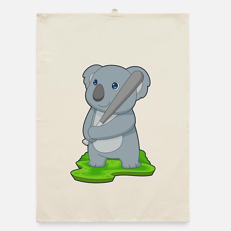 Koala Baseball Batte de Baseball Torchon bio