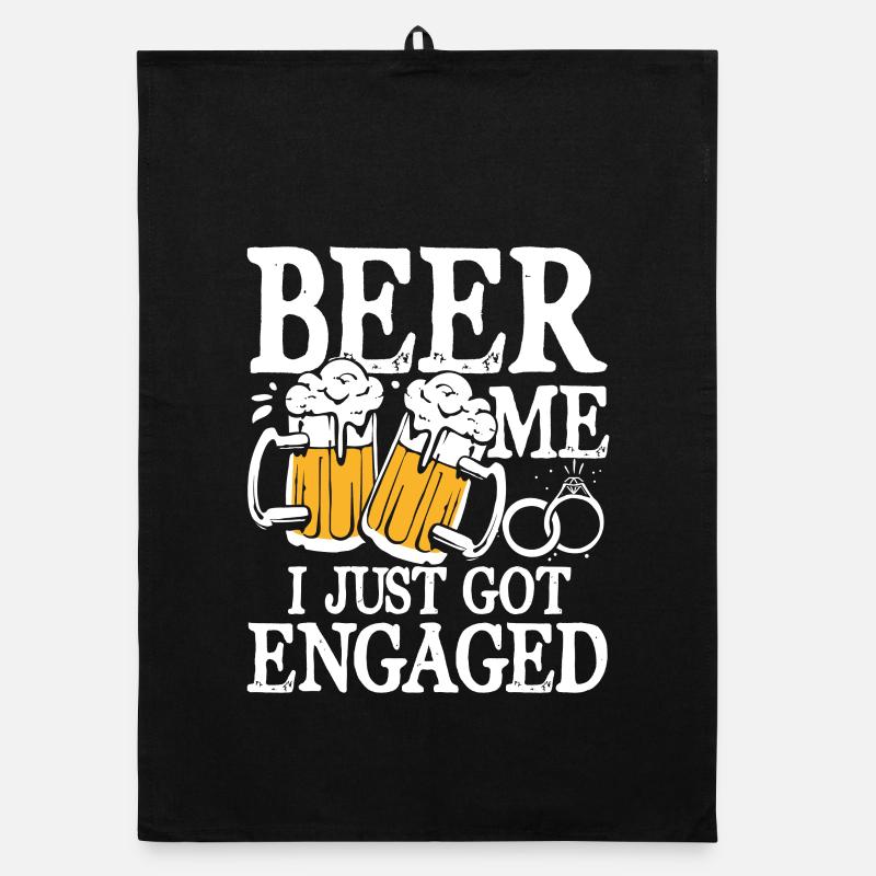 Beer me i just got engaged Organic Geschirrtuch
