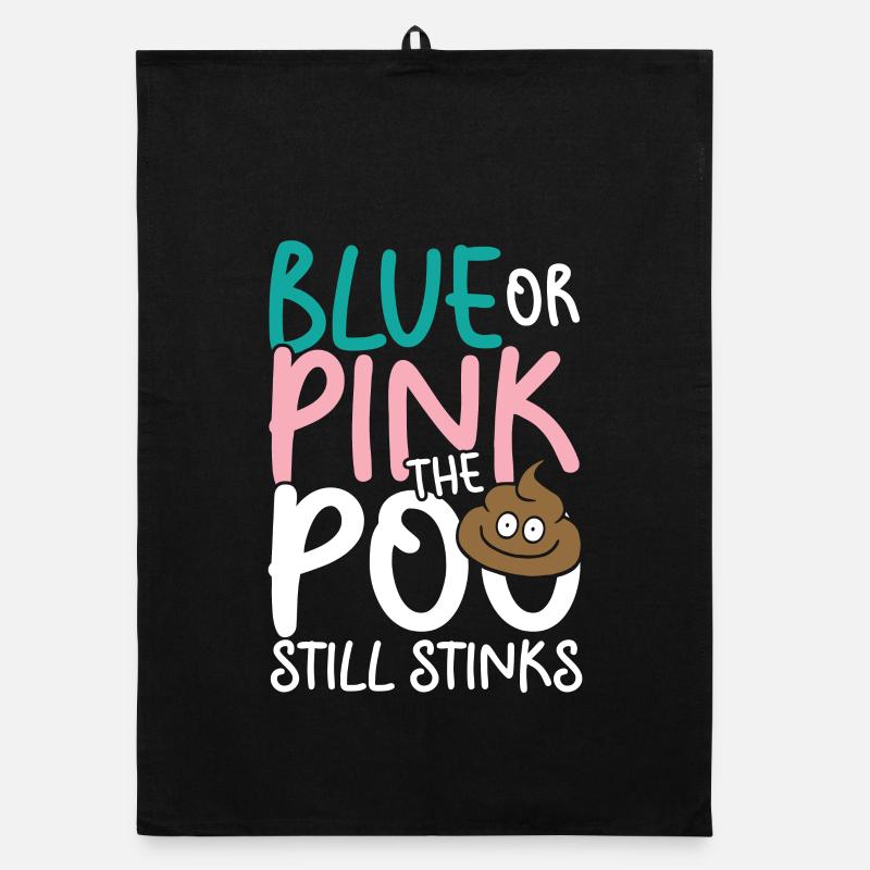 Blue or pink the poo still stinks Organic Geschirrtuch