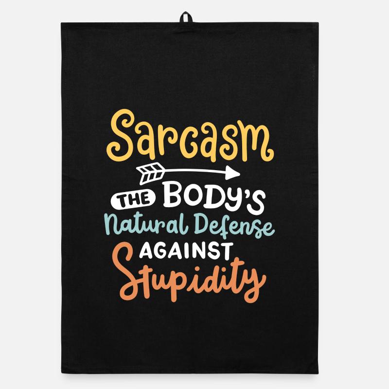 Sarkasmus sarkastischer Spruch Organic Geschirrtuch