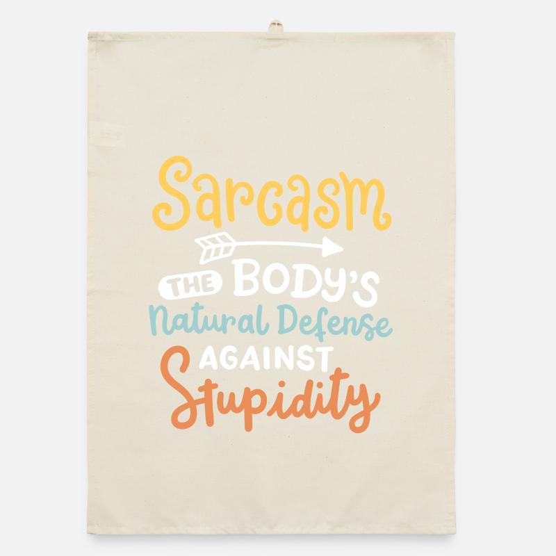 Sarkasmus sarkastischer Spruch Organic Geschirrtuch
