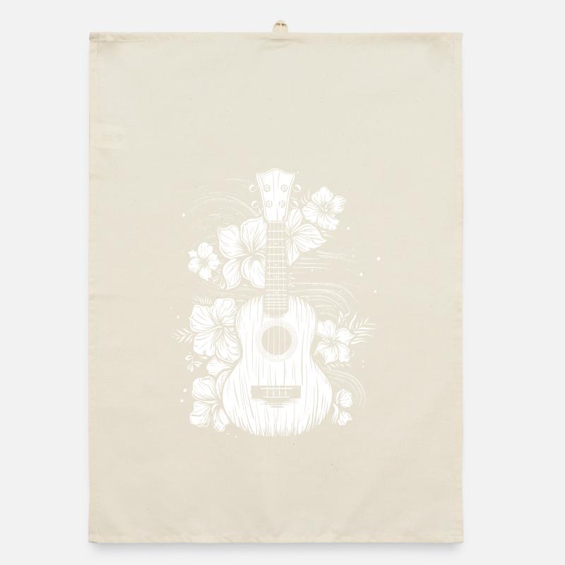 Ukulele Comic Look Organic dish towel