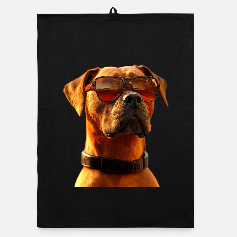 Rhodesian Ridgeback Jagdhund Hunde Stolz Ridgeback - Organic Geschirrtuch - Schwarz