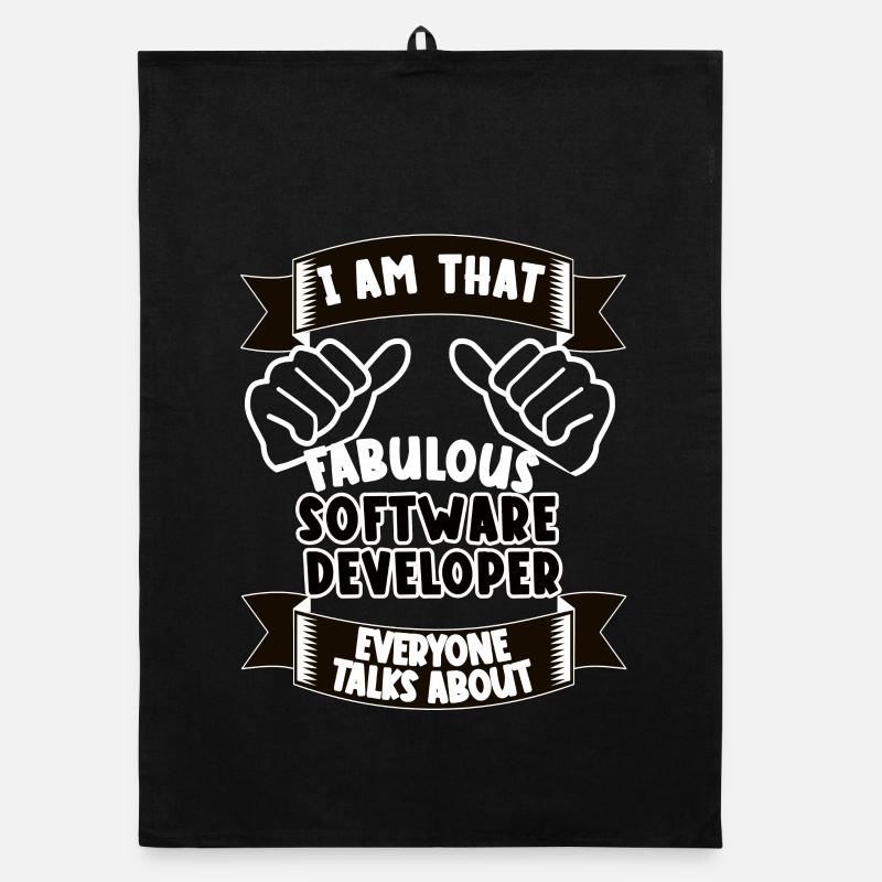 Software Developer Funny Saying Gift Organic dish towel