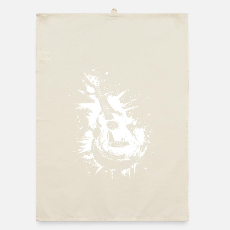 Ukulélé Graffiti Torchon bio