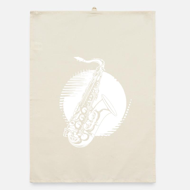 Saxophone Graphics Organic dish towel