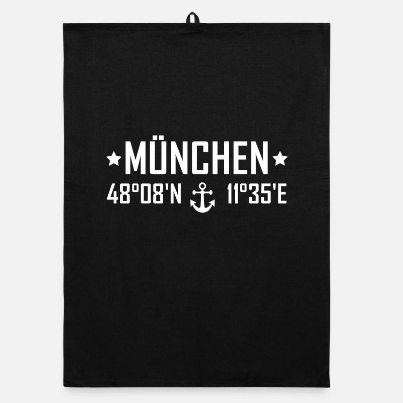 München Koordinaten Design Organic Geschirrtuch