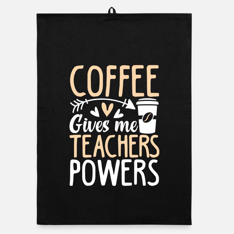 coffee gives me teacher powers Organic Geschirrtuch