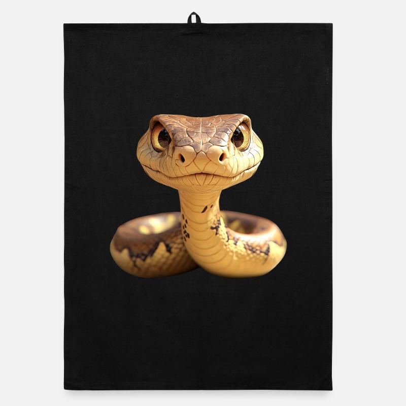 Schlange Python Kobra Mamba Klapperschlange Snake Organic Geschirrtuch