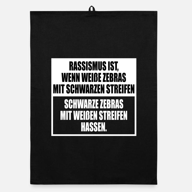 Rassismus Einfach Erklärt Mit Zebra Streifen Organic Geschirrtuch