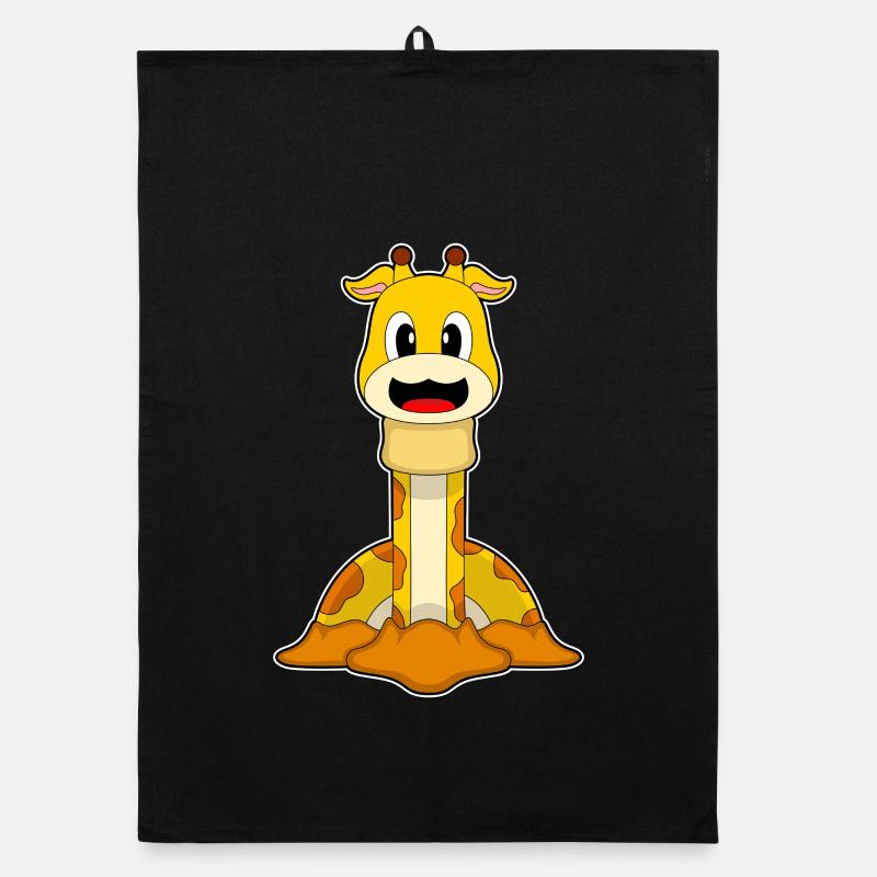 Girafe drôle Torchon bio