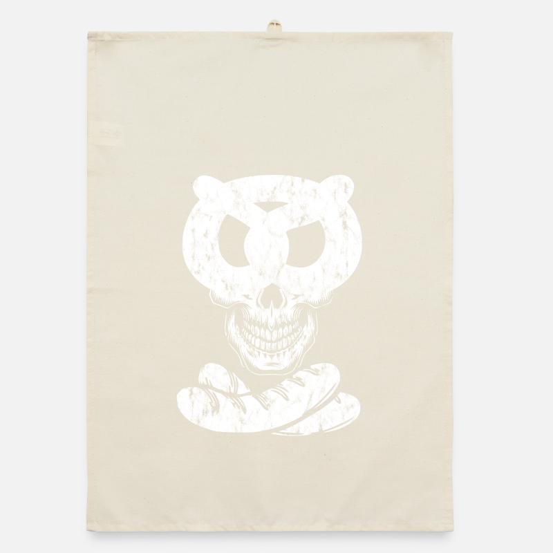 Weißwurst Brezn Skull Organic Geschirrtuch