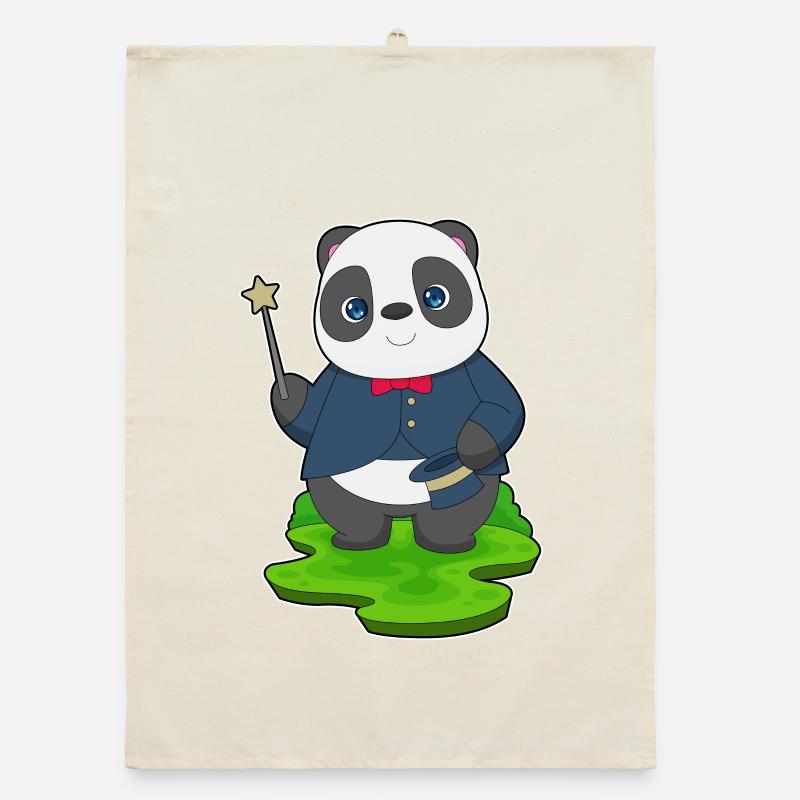 Panda Wizard Wand Organic dish towel