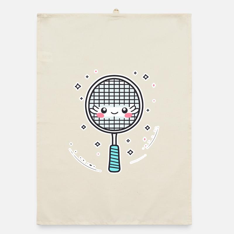 Badmintonschläger Comic Look Organic Geschirrtuch