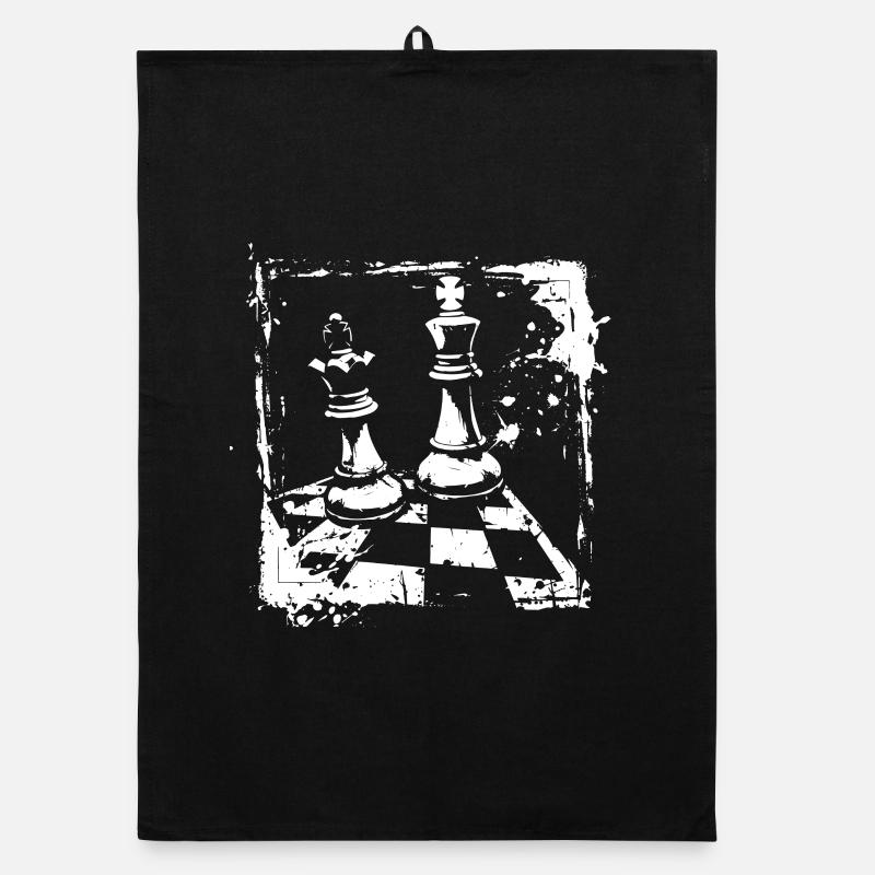 Chess queen and king Organic dish towel