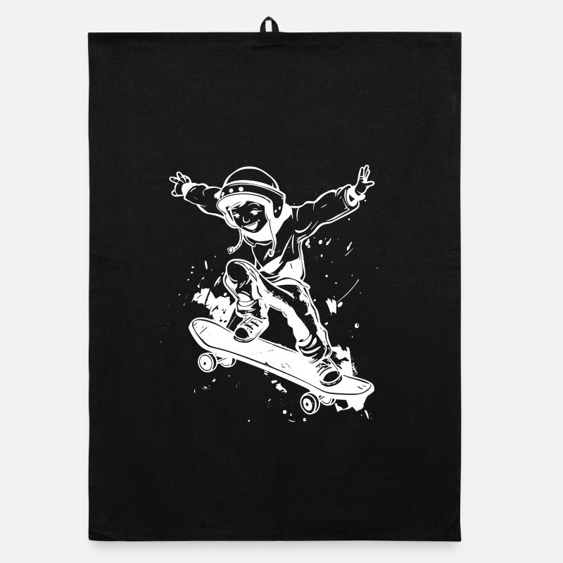 Skateboard Junge Organic Geschirrtuch