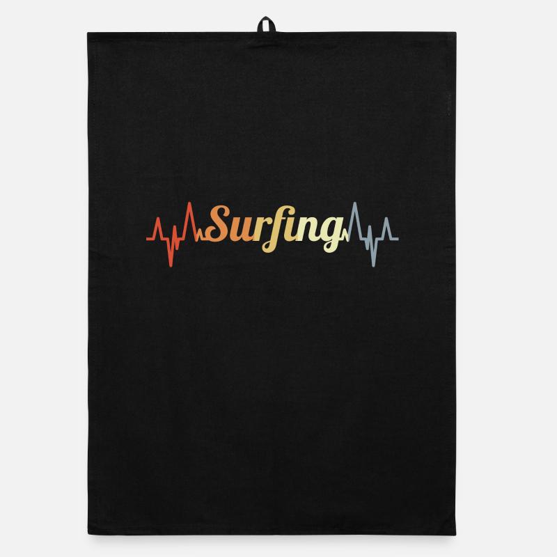 Cardiogramme de surf Torchon bio