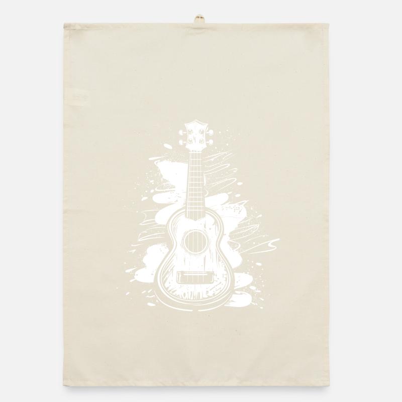 Ukulélé Graffiti Torchon bio