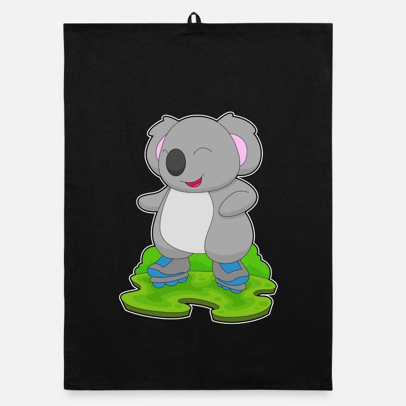 Koala Inline skating Inline skates Organic Geschirrtuch
