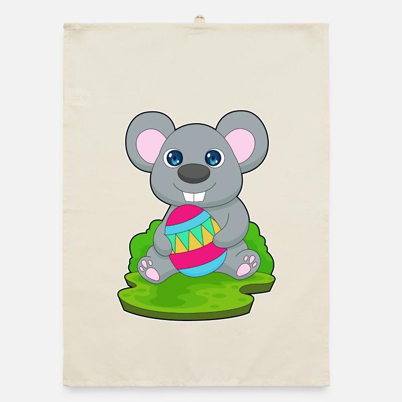 Mouse Easter Easter Egg Organic dish towel