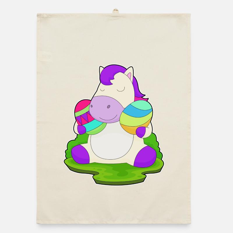 Horse Easter Easter Eggs Organic dish towel