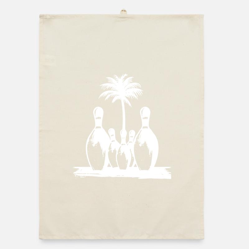 Bowling Drawing Organic dish towel
