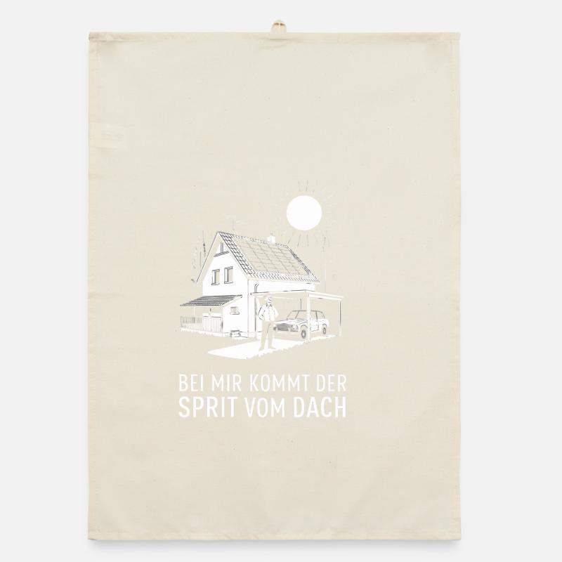 Strom vom Dach Solaranlage Sonnenenergie E-Auto Organic Geschirrtuch