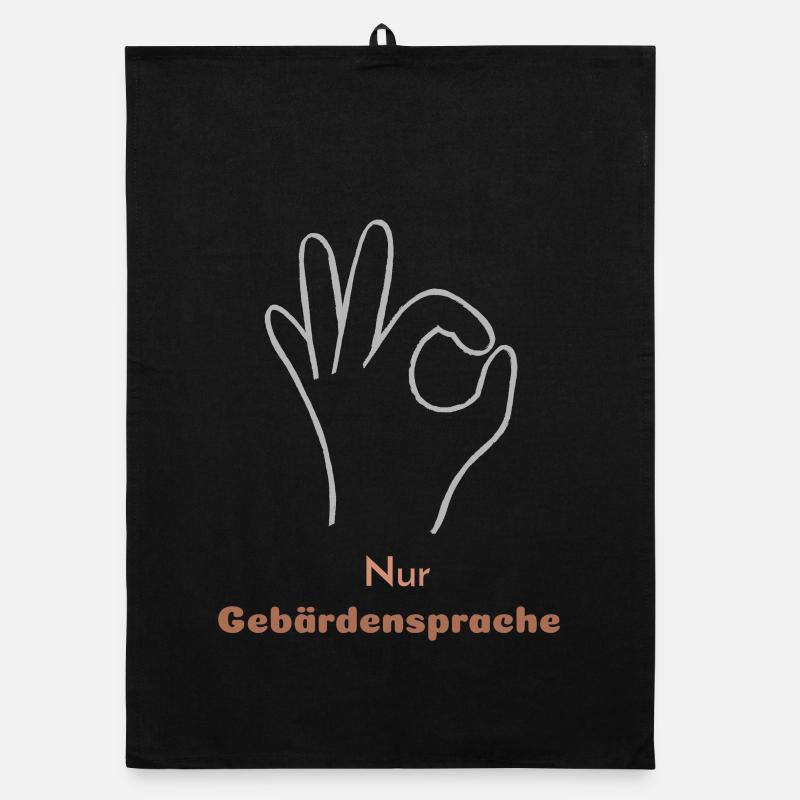 Sign language only Organic dish towel