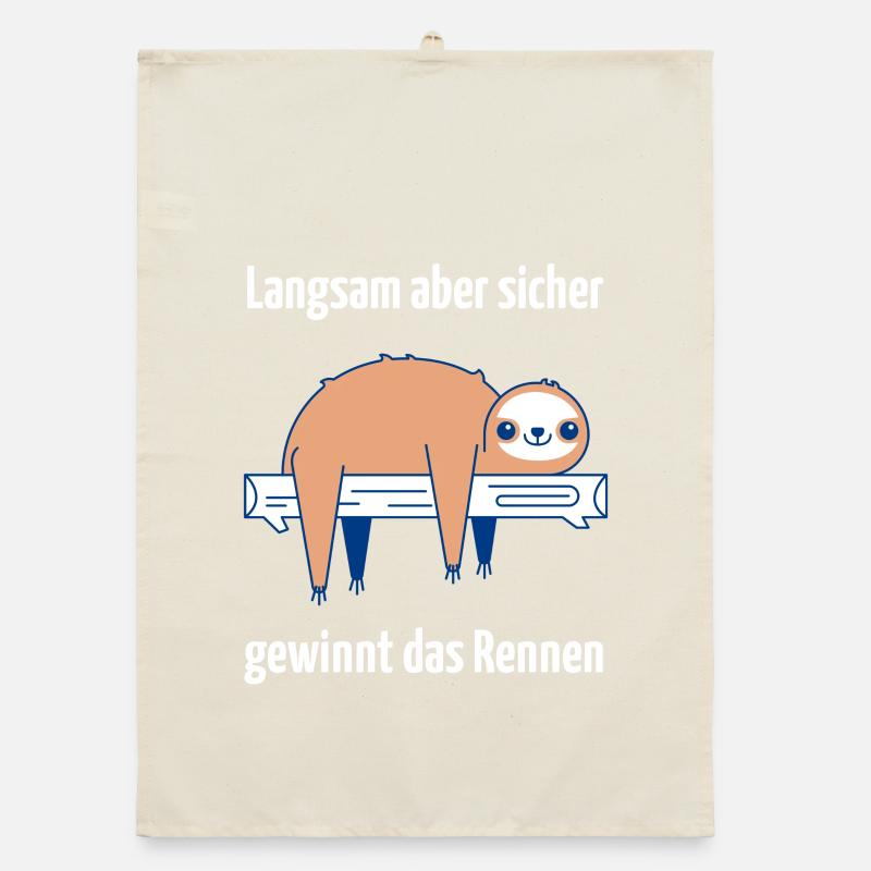Relaxed sloth mood Organic dish towel