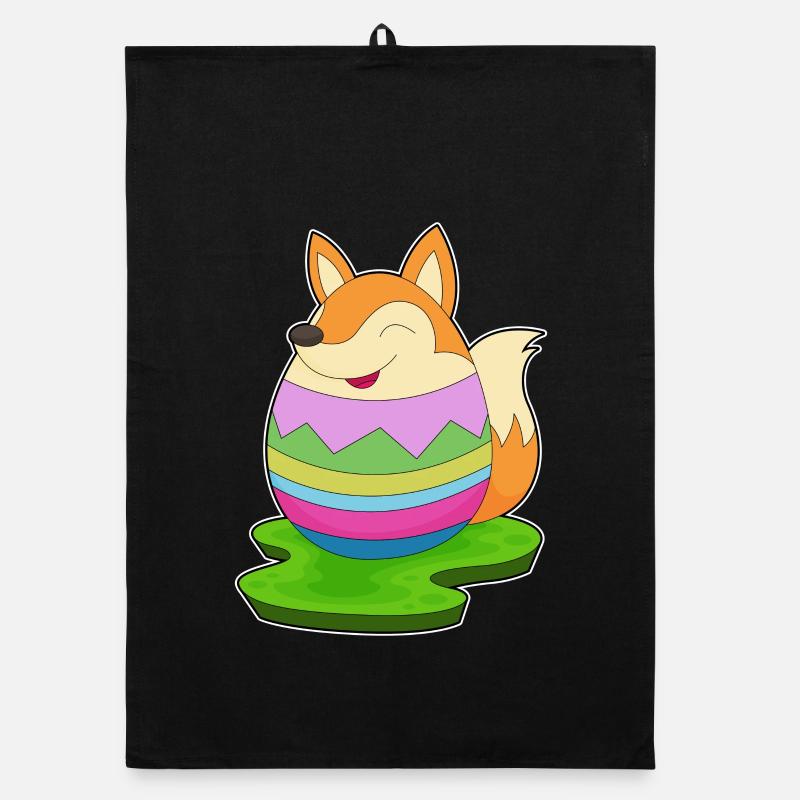Fox Easter Easter Egg Organic dish towel
