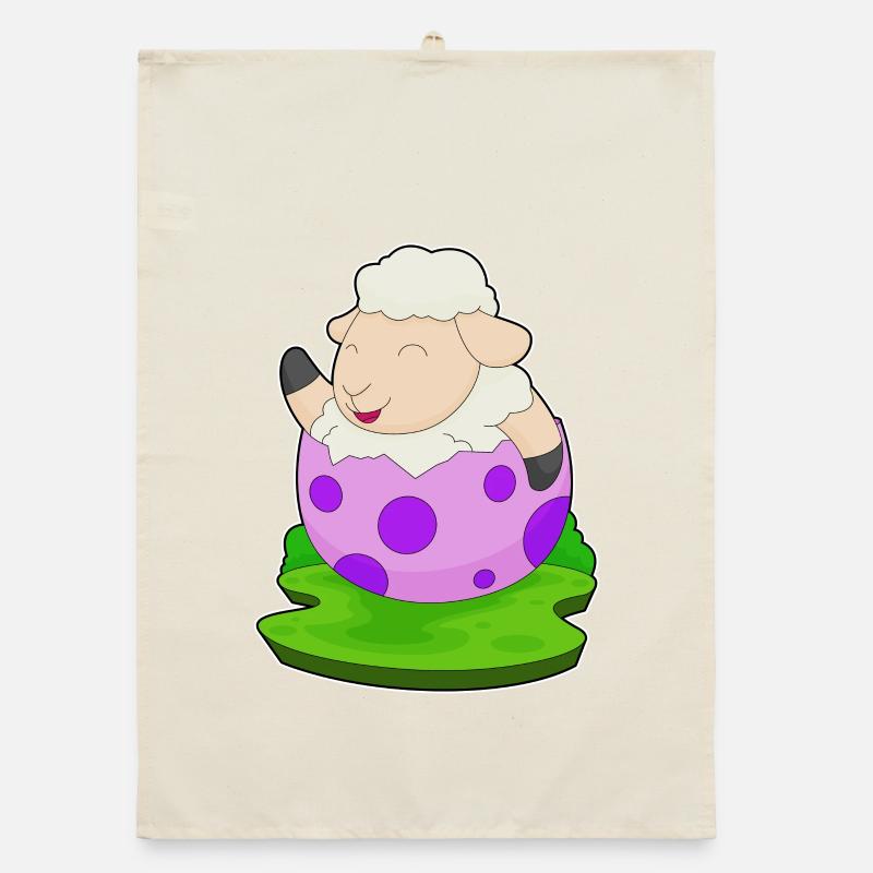 Sheep Easter Easter Egg Organic dish towel