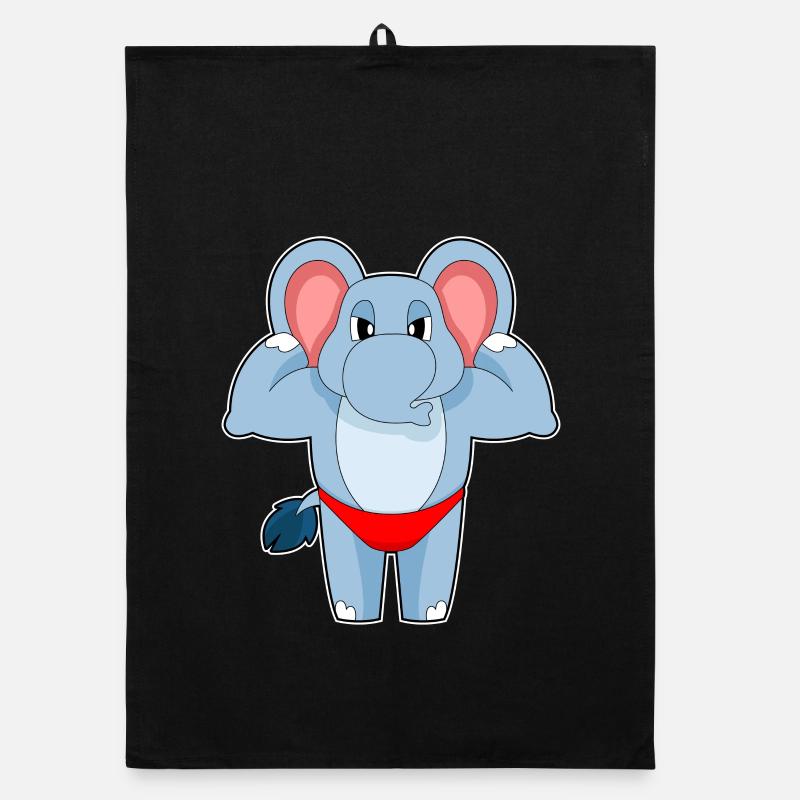 Sport de culturisme éléphant Torchon bio