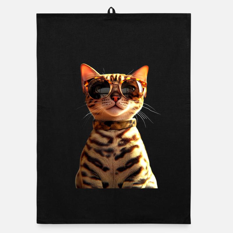 Bengal Katze Leopard Cat Leopardette Bengal Katzen Organic Geschirrtuch