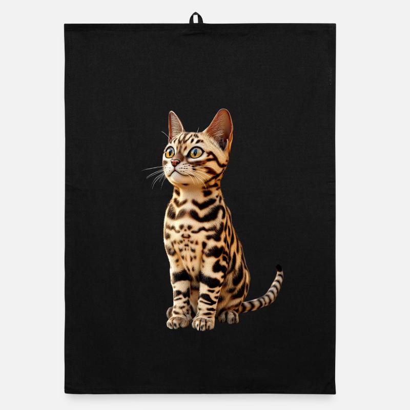 Bengal Katze Leopard Cat Leopardette Bengal Katzen Organic Geschirrtuch