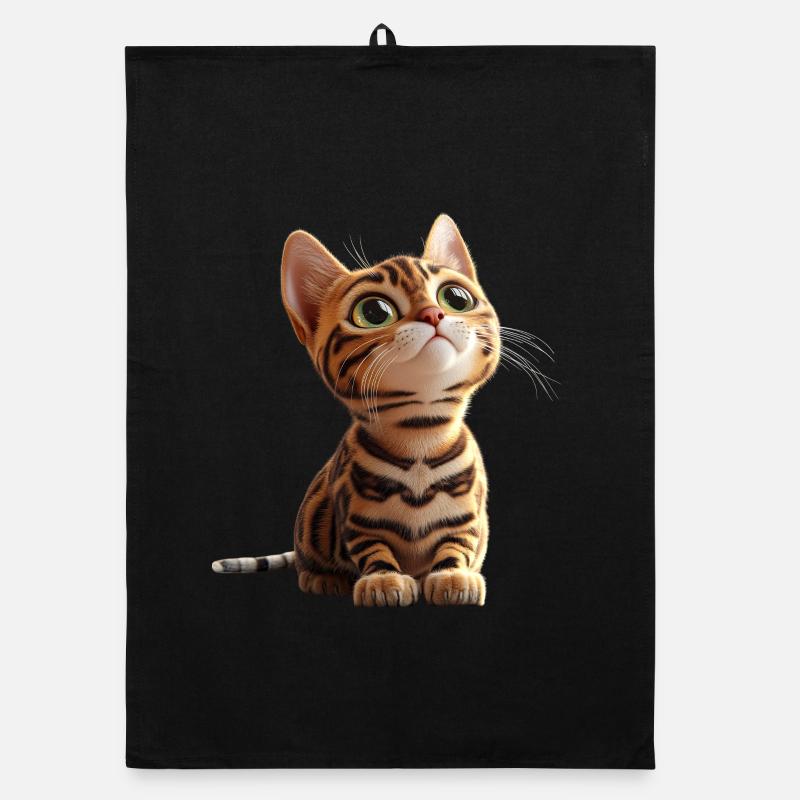 Bengal Katze Leopard Cat Leopardette Bengal Katzen Organic Geschirrtuch