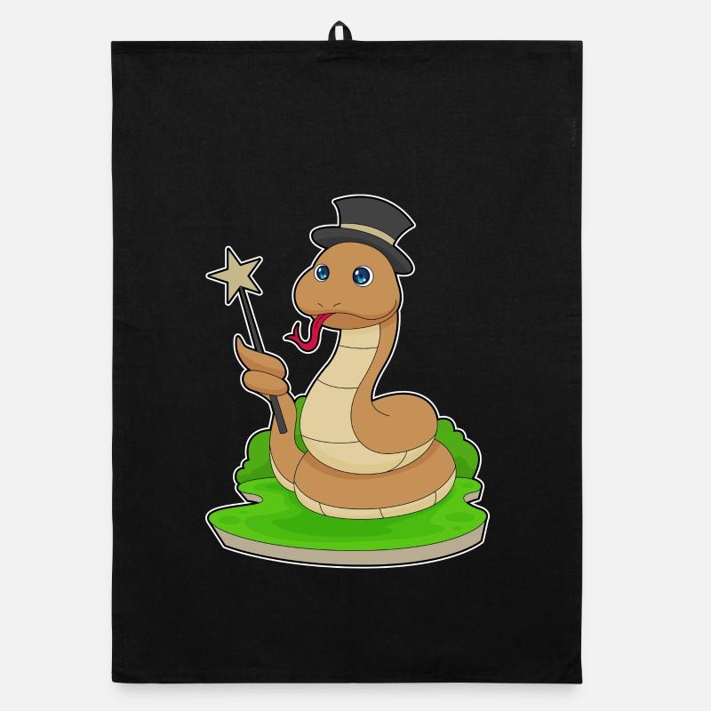 Snake Wizard Wand Organic dish towel