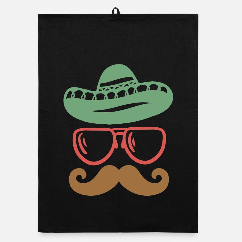 Cinco de Mayo mexikanisch Schnurrbart Organic Geschirrtuch